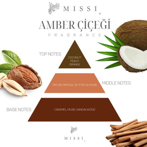 Ahşap Fitilli Amber Çiçeği Kokulu Ekru Cracklıng Vegan Mum (Çıtırtılı)