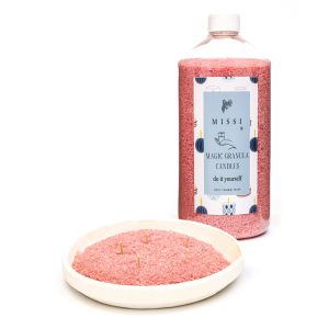 Yaratıcı İnci Tozu Vanilya Sandal Kokulu Pembe Mum (30 adet fitil ile birlikte)-400 gr