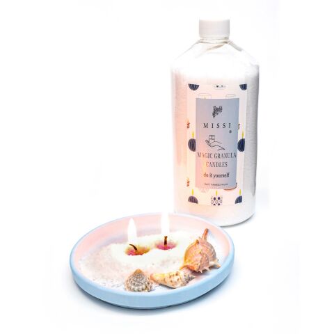 Yaratıcı İnci Tozu Beyaz Mum (30 adet fitil ile birlikte)-400 gr