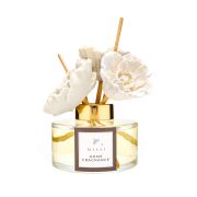 150 ml Seramik Çiçek Taşlı Bambu Çubuklu Black Vanilya Oda Kokusu