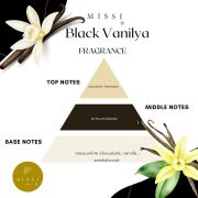 150 ml Black Vanilya Oda Kokusu ve Çiçek Dekorlu Kokulu Vegan Mum Seti
