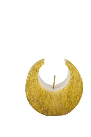 Gold Taramalı 10 cm Ay Mum
