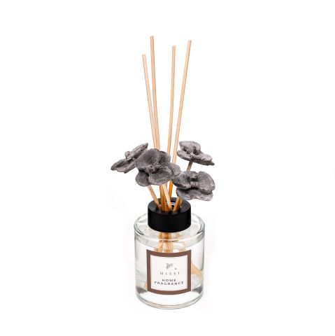 100 ml Gri Orkide Taş Bambu Çubuklu Black Vanilya Oda Kokusu