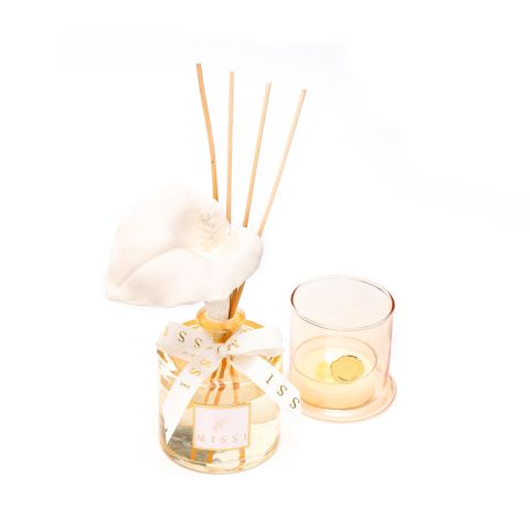 200 ml Amber Şişe Gala Çiçek Taş Çubuklu Hanımeli Oda Kokusu