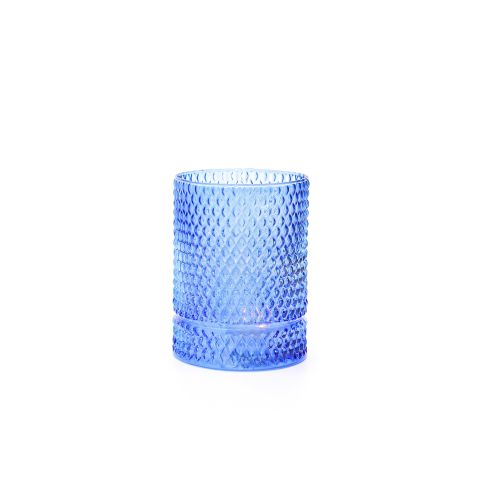Saks Mavisi Diamond Cam Vazo/Mumluk (14 cm)