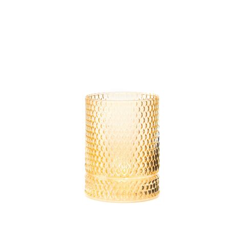 Amber Diamond Cam Vazo/Mumluk(14 cm)
