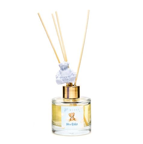100 ml Mavi Ayıcık Seramik Taş Bambu Çubuklu New Baby Oda Kokusu