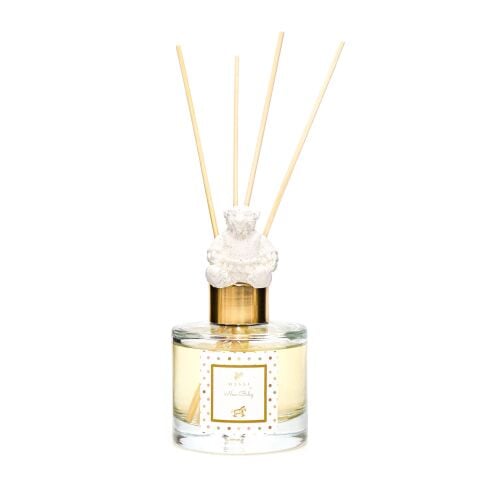 100 ml Ekru Ayıcık Seramik Taş Bambu Çubuklu Missi Baby Oda Kokusu