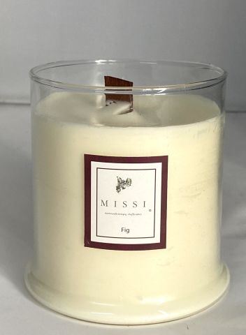 Büyük Ahşap Fitilli Fig (İncir) Vegan Mum