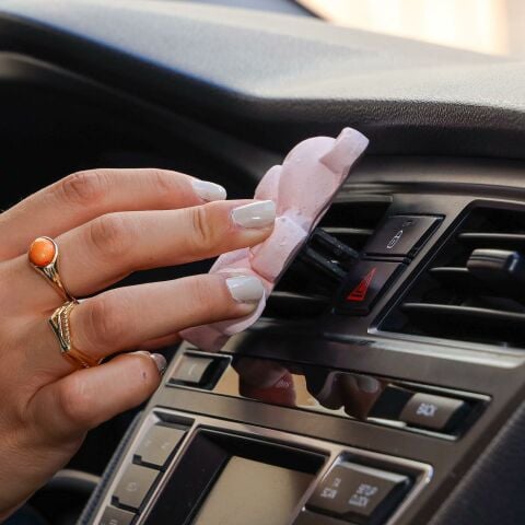 Pembe Ayıcık Taşlı Vanilya Sandal Araba/Araç Kokusu (20 ml esans ile birlikte)