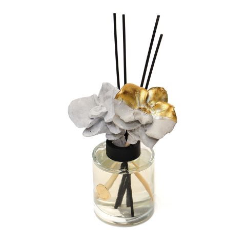 200 ml Gold-Gri Seramik Taş Bambu Çubuklu Black Orchid Oda Kokusu