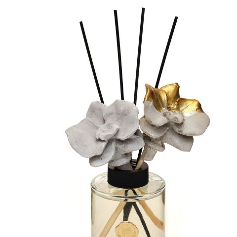 200 ml Gold-Gri Seramik Taş Bambu Çubuklu Black Orchid Oda Kokusu