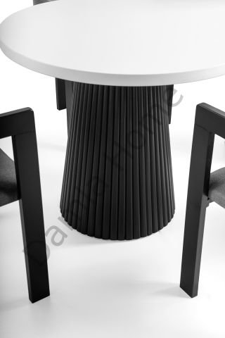 Pelit Masa Sandalye Takımı - Beyaz/Siyah
