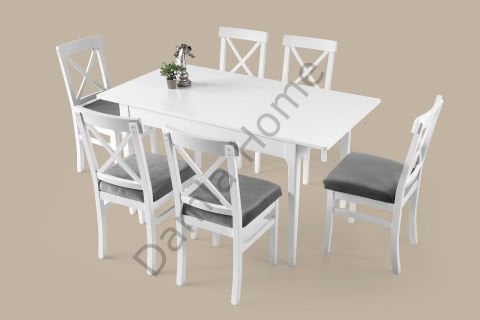 Soft Masa Sandalye Takımı - Beyaz
