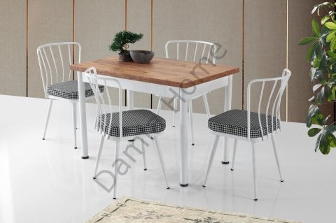 Smart Masa Sandalye Takımı - Çam/Beyaz