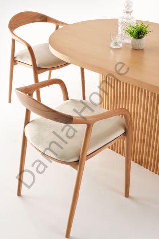 Asos Masa Sandalye Takımı - Kayın/Naturel