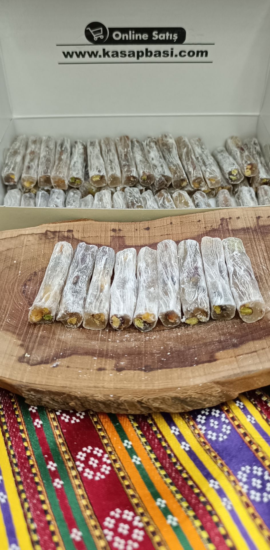 Fitil Sucuk Bol Fıstıklı, İnce (Sade) (1 Kg)