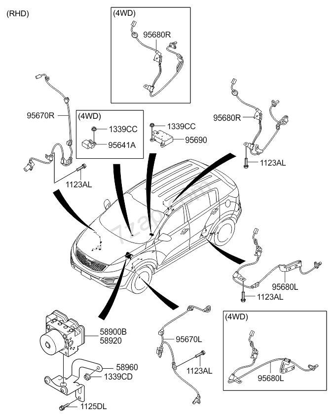 Kia Sportage 10-15 Diz Abs Sensor Arka Tekerlek Sol Orjinal