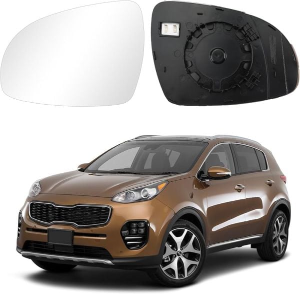 Kia Sportage 2016-23 Dikiz Ayna Camı Isıtmalı Sağ İthal,87621-F1020