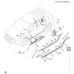 Chevrolet Captiva Kapı Yan Çıtası Sağ Ön GM,42546871