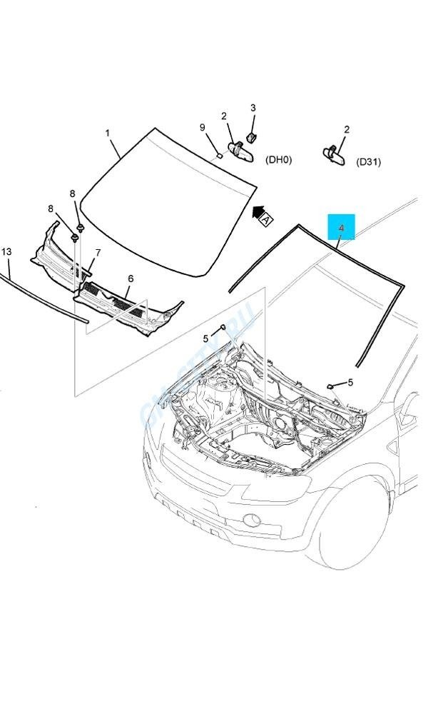 Chevrolet Captiva Ön Cam Lastiği GM 96622306