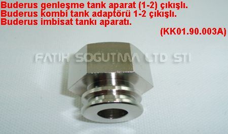 Buderu Genleşme tank aparat (1/2) çıkışlı ( KK01.97.195 ) Buderu kombi tank adaptörü 1/2 çıkışlı . buderu İmbisat Tankı aparatı .