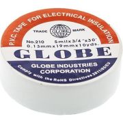 Elektrik bandı . Globe bant . ORJİNAL. BEYAZ renkli . 19mmx9,15 ( TE352B ) Globe beyaz bant . izole bant . no.210 . izole elektrik band . trade globe mark .