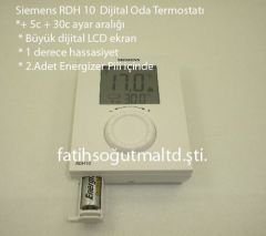 siemens RDH10 Termostat . sıemens rdh10 kombi oda termostat dijital (612914054012) ( KK01.89.241 ) RDH 10 Kombi termostatı . www.fatihsogutma.com.tr