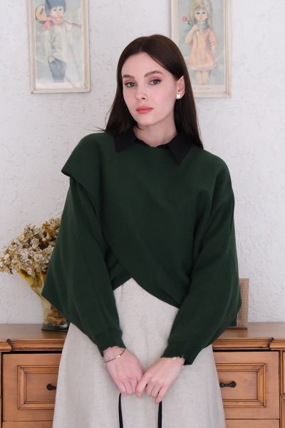 Zümrüt Kimono Triko Crop