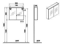 Vitra 67607 Core Aydınlatmalı Dolaplı Ayna 80Cm Doğal Meşe