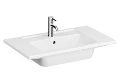 Vitra Root Groove 69495 Lavabo Dolabı, Üç Çekmeceli, 80 Cm, Mat Fiyord Yeşili, Köşeli Lavabolu