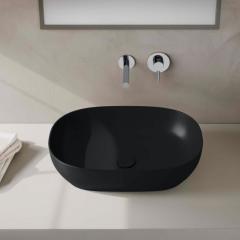 Vitra Outline 5995B483-0016 Tezgah Üstü Lavabo, 60 Cm, Mat Siyah