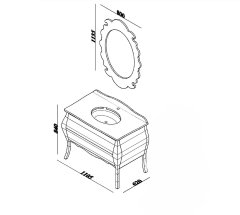 Lineart Evita 110 cm Banyo Dolabı + Ayna