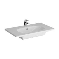 Vitra Root Groove 69500 Lavabo Dolabı, Üç Çekmeceli, 80 Cm, Mat Açık Gri, Yuvarlak Lavabolu