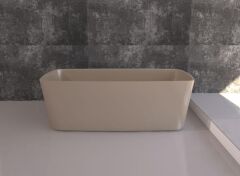 Sanacryl Recto 185x86x63 Düz Küvet Parlak Açık Kahve