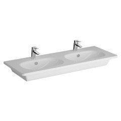 Vitra Root Groove 69521 Lavabo Dolabı, Dört Çekmeceli, 120 Cm, Mat Açık Gri, Yuvarlak Lavabolu