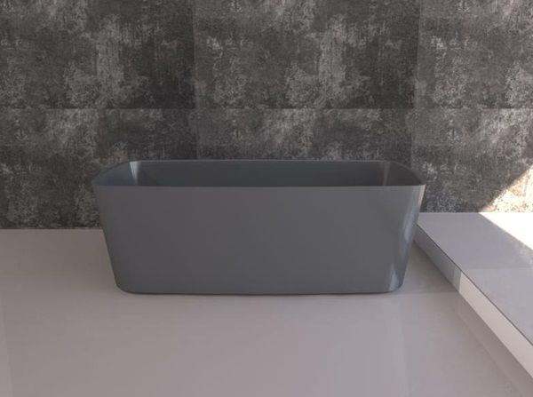 Sanacryl Recto 185x86x63 Düz Küvet Mat  Antrasit