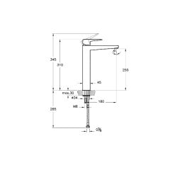 Artema Root Square A42733 Çanak Lavabo Bataryası Krom