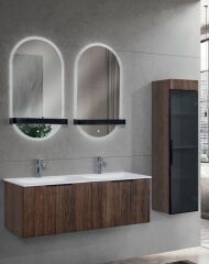 Lineart Vista 120 Çift Lavabolu Banyo Dolabı + Ledli Ayna