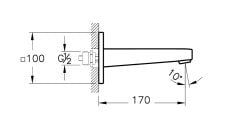 Artema Root Square A42739 Çıkış Ucu, Krom