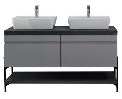 Lineart Style 140 Çift Lavabolu Banyo Dolabı +Ledli Ayna