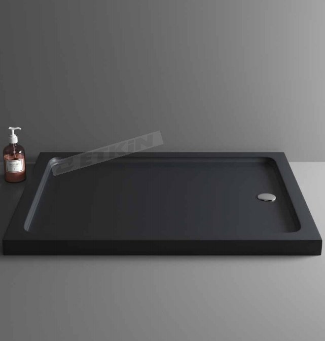Duş Teknesi Siyah 180x90 Dikdörtgen Flat Sanacryl H.7 cm
