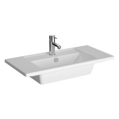 Vitra Root 68114 Lavabo Dolabı, Çift Çekmeceli, Dar, 80 Cm, Mat Kaya Gri, Köşeli Lavabolu