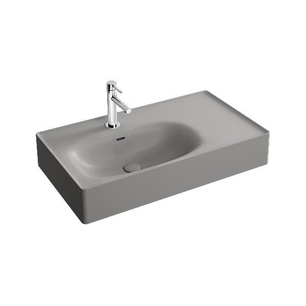 Vitra 7242b476-0001 Equal Lavabo 80 Cm Mat Gri