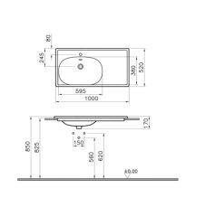 Vitra 7243b403-0001 Equal Etajerli Lavabo 100 Cm Beyaz