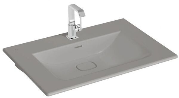 Vitra 7538B076-0001 Metropole Etajerli Lavabo 80 Cm M.Taş Gri