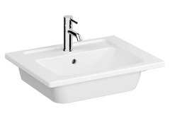 Vitra Root Classic 68693 Lavabo Dolabı, Kapaklı, 60 Cm, Mat Retro Yeşil, Köşeli Lavabolu