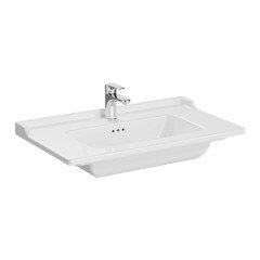 Vitra Root 68157 Lavabo Dolabı, Kapaklı, 80 cm, Parlak İnci Grisi, Klasik Lavabolu