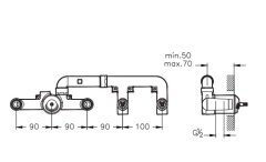 Vitra A42844 Ankastre Lavabo Bataryası (Sıva Altı Grubu)