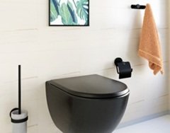 Dekor Banyo Alina Black Tuvalet Kağıtlığı Yedek Mat Siyah